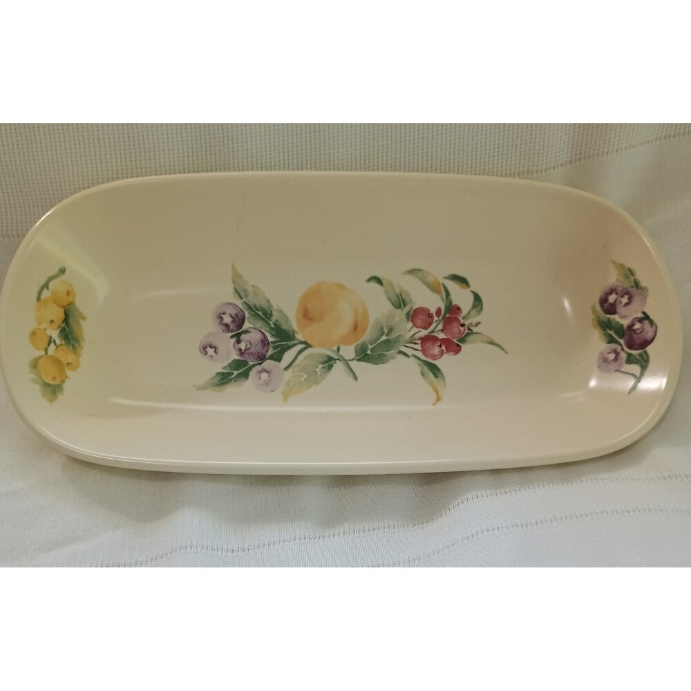 Pfaltzgraff Jamberry Stoneware 10.5” Cracker/Cheese/Relish Oblong Serving Tray